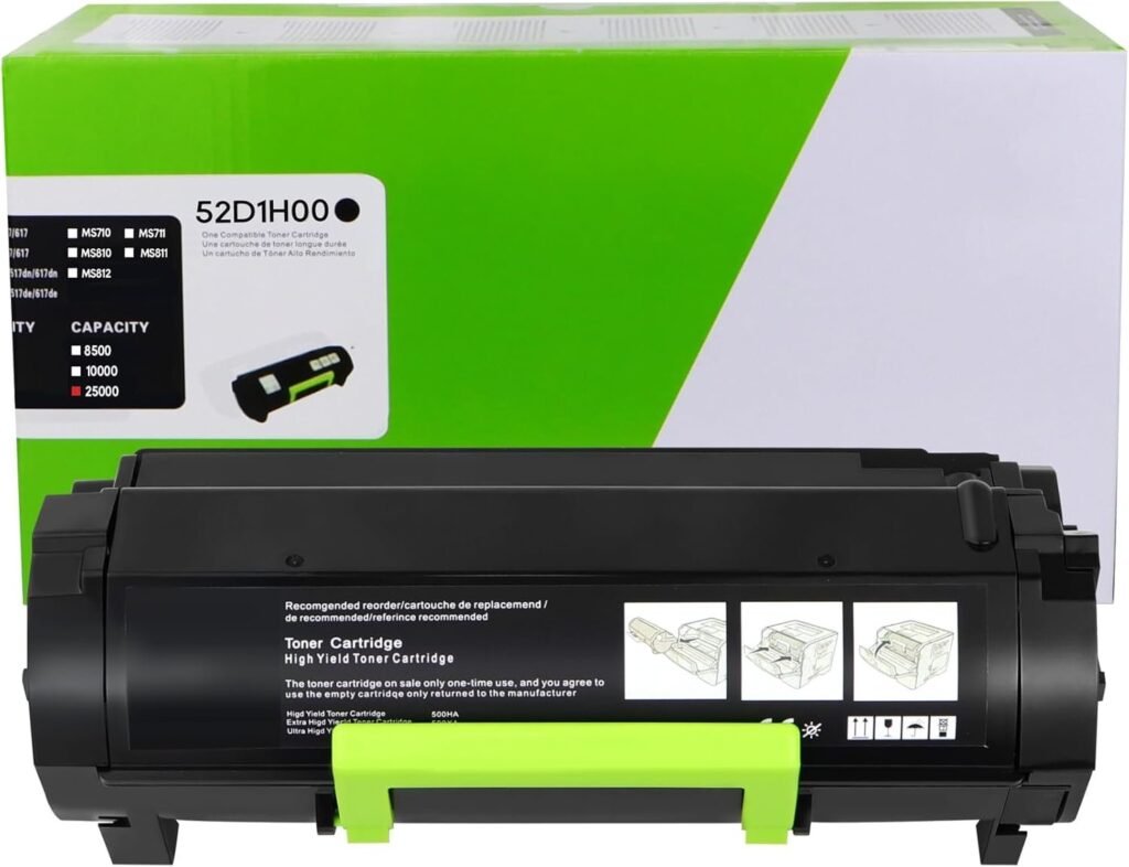 Cartucho de Tóner 52D1H00 Compatible con Lexmark – Alto Rendimiento
