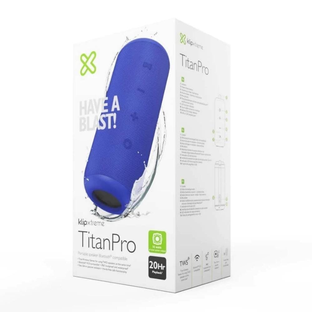 Parlante Inalámbrico KlipXtreme Titan Pro Azul